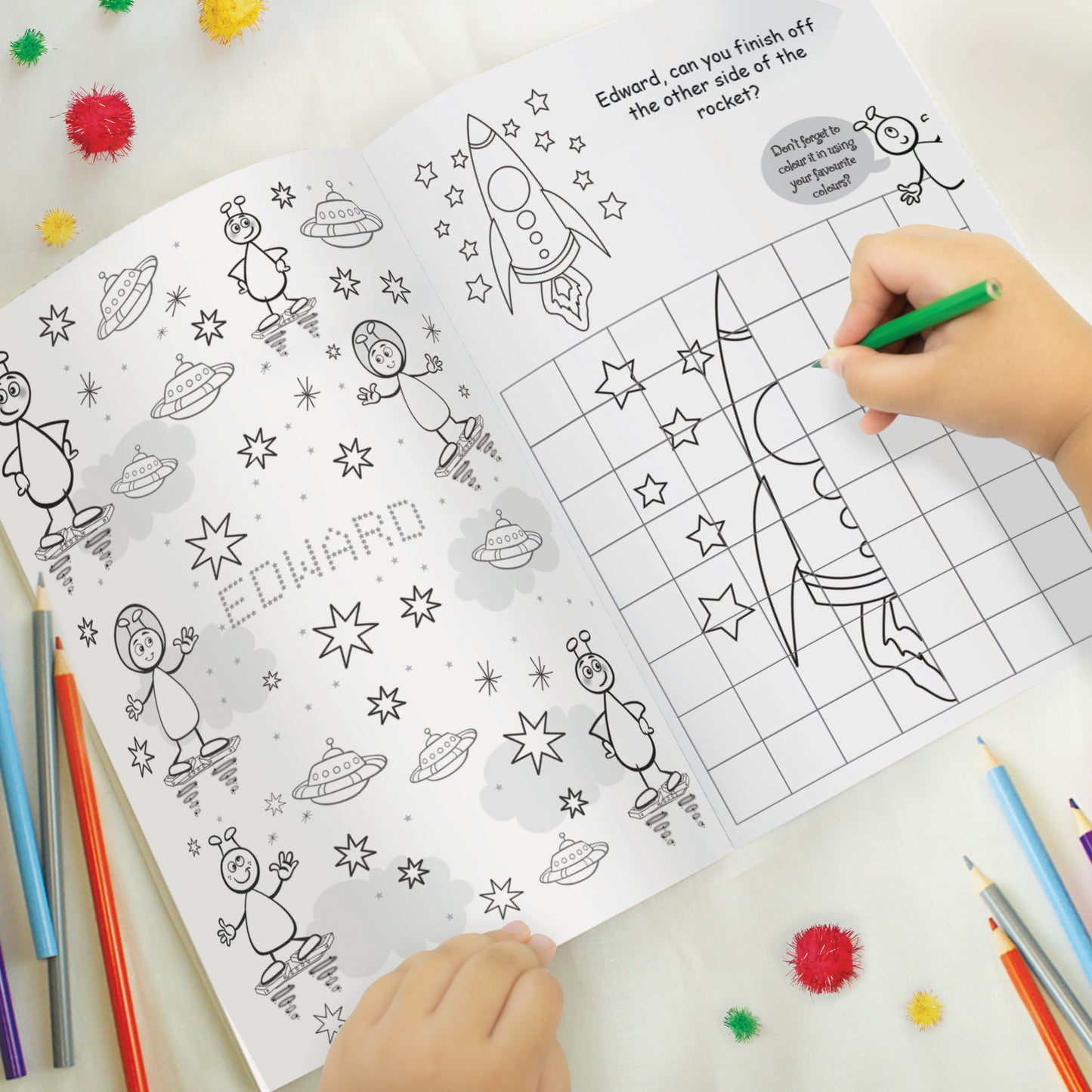 Personalised Space Colouring Book