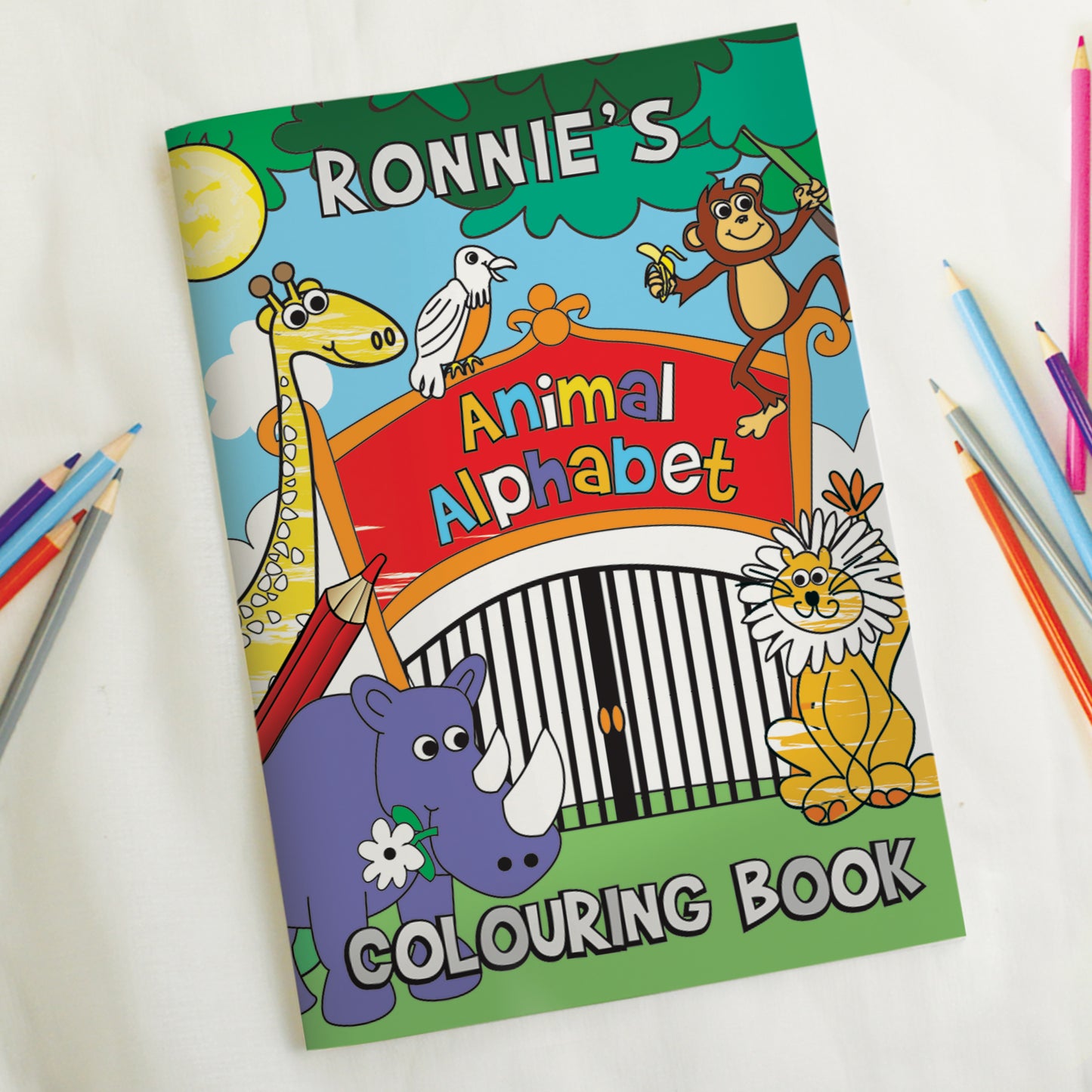 Personalised Zoo Colouring Book