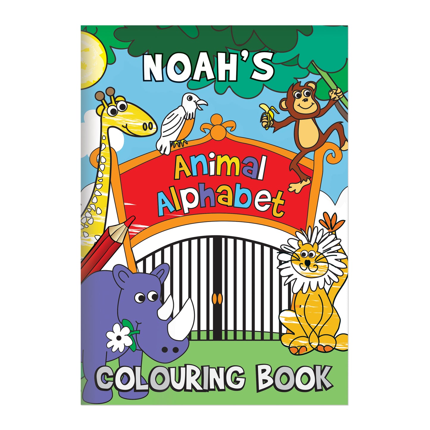 Personalised Zoo Colouring Book