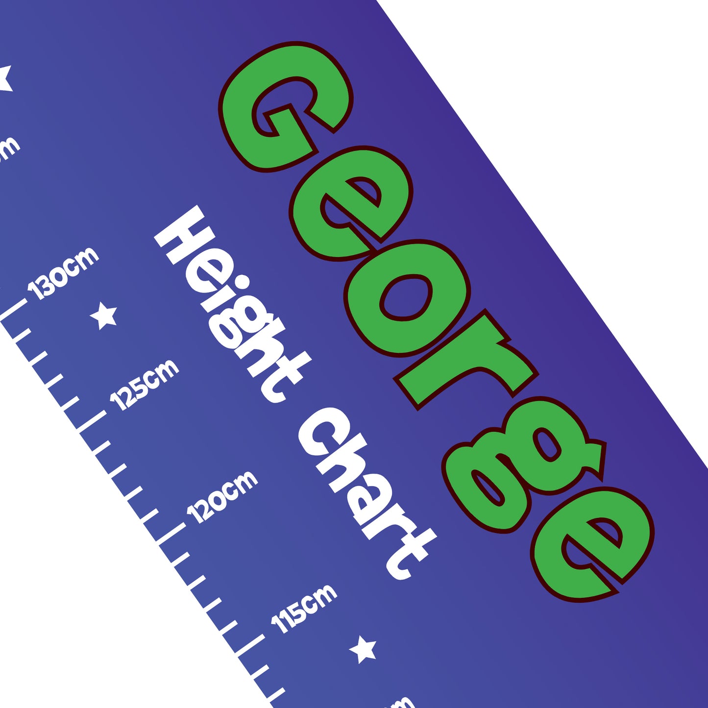 Personalised Space Height Chart