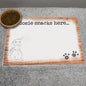 Personalised Scribble Bunny Pet Bowl Mat