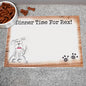 Personalised Scribble Dog Pet Bowl Mat