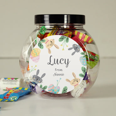 Personalised Easter Bunny Sweet Jar