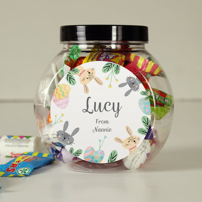 Personalised Easter Bunny Sweet Jar