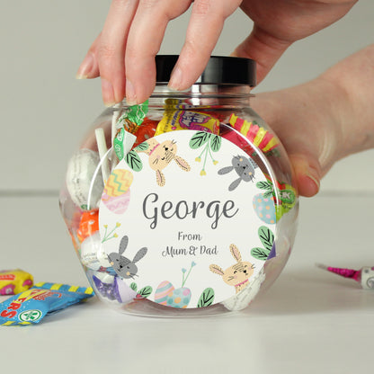 Personalised Easter Bunny Sweet Jar