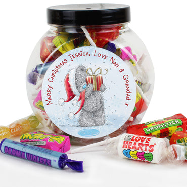 Personalised Me To You Christmas Sweet Jar