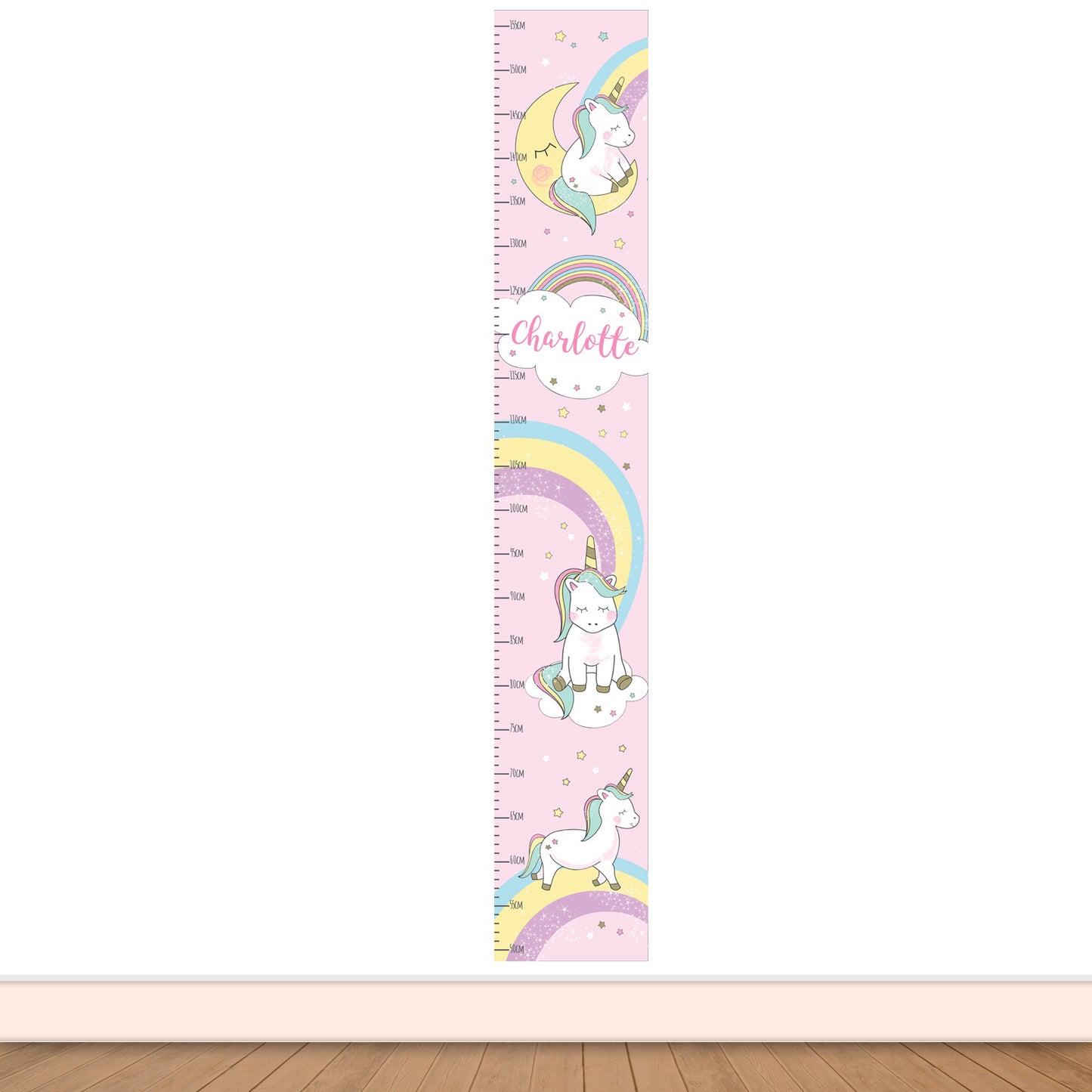 Personalised Baby Unicorn Height Chart