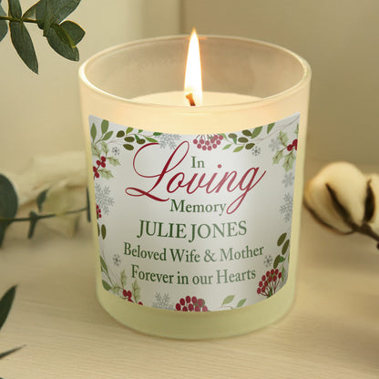 Personalised In Loving Memory Scented Jar Candle