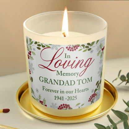 Personalised In Loving Memory Scented Jar Candle