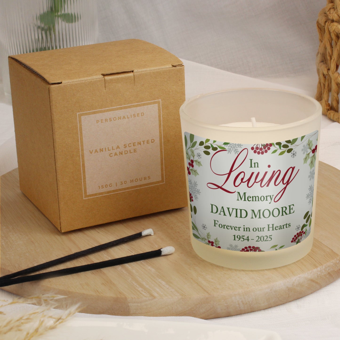 Personalised In Loving Memory Scented Jar Candle