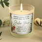 Personalised Robins Appear Memorial Scented Jar Candle