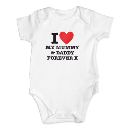 Personalised I HEART 0-3 Months Baby Vest