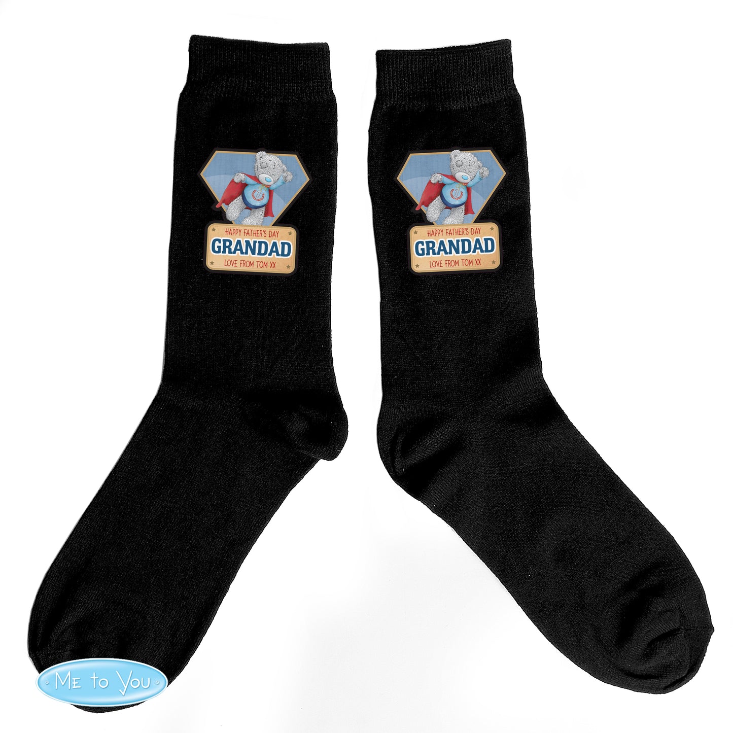 Personalised Me To You Super Hero Mens Socks