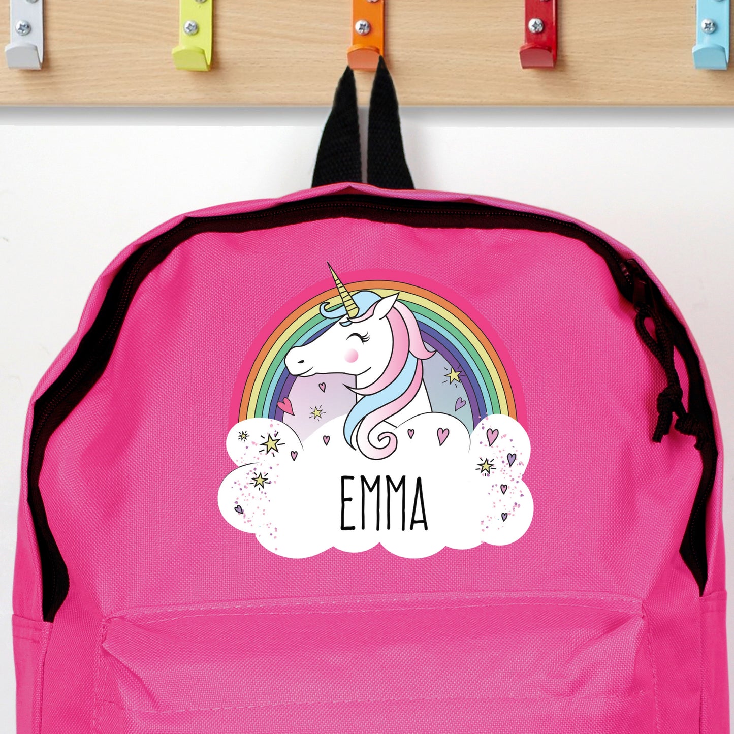 Personalised Unicorn Pink Backpack