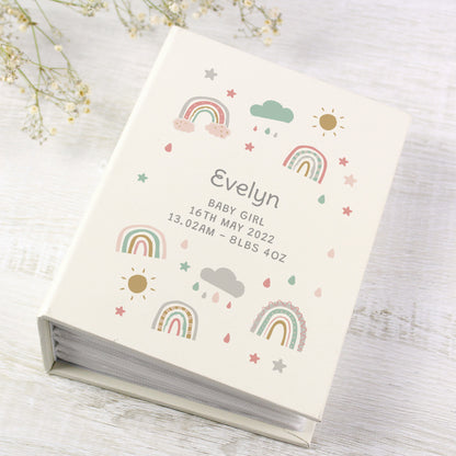 Personalised Rainbow 6x4 Photo Album with Sleeves