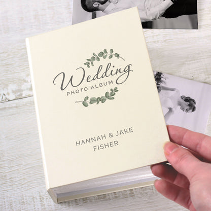 Personalised Botanical Wedding 6x4 Photo Album with Sleeves