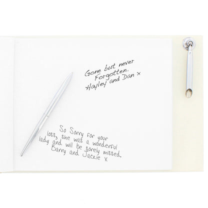 Personalised Sentiments Hardback Guest Book & Pen