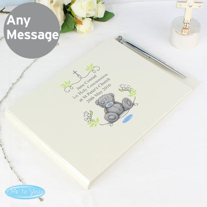 Personalised Religious Cross Hardback Guest Book & Pen