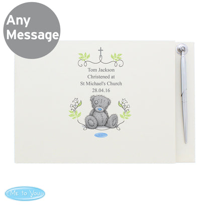 Personalised Religious Cross Hardback Guest Book & Pen