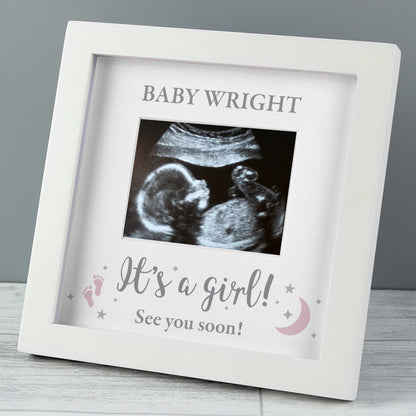 Personalised 'It's A Girl' Baby Scan Frame