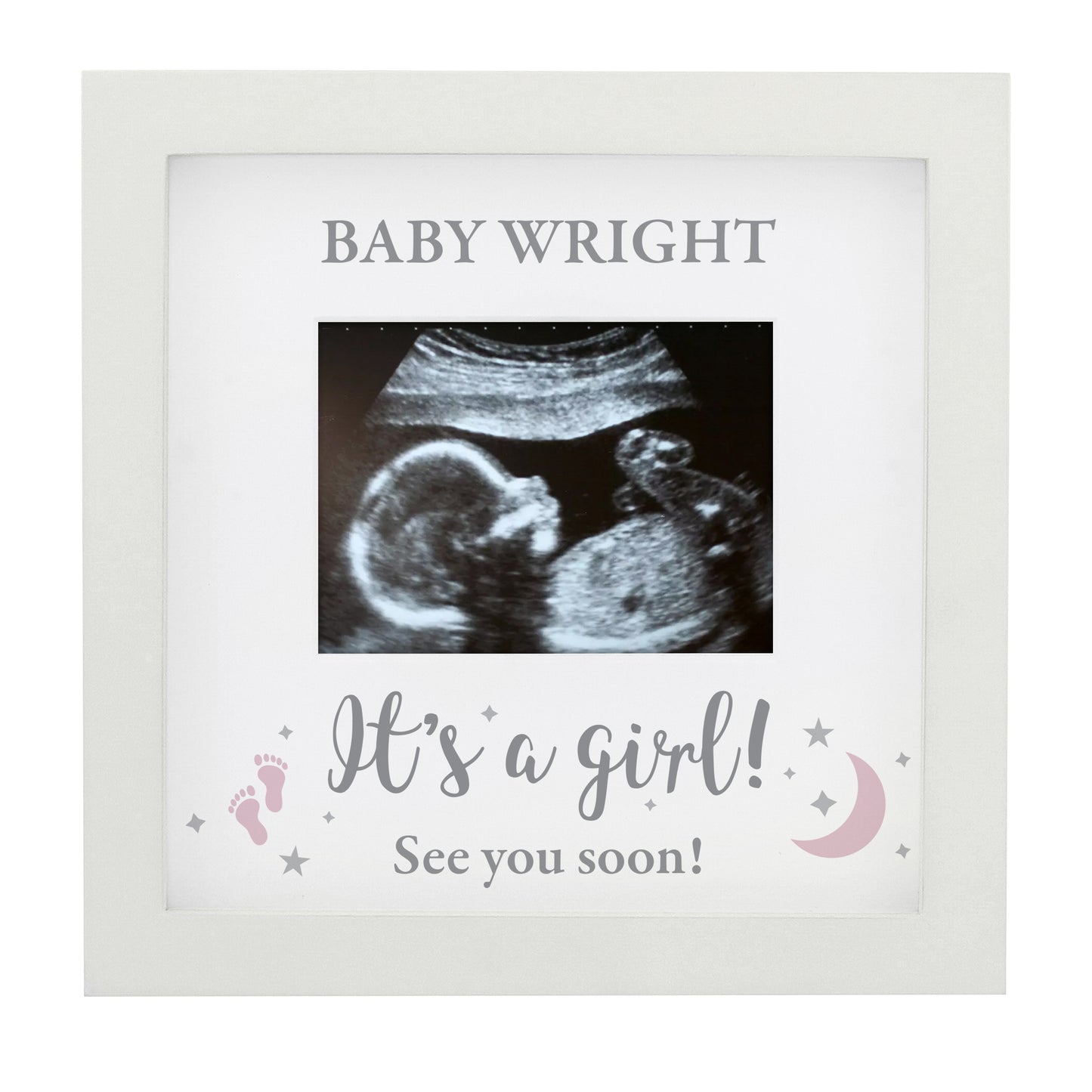 Personalised 'It's A Girl' Baby Scan Frame