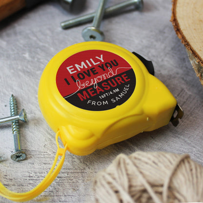 Personalised Beyond Measures Tape Measure