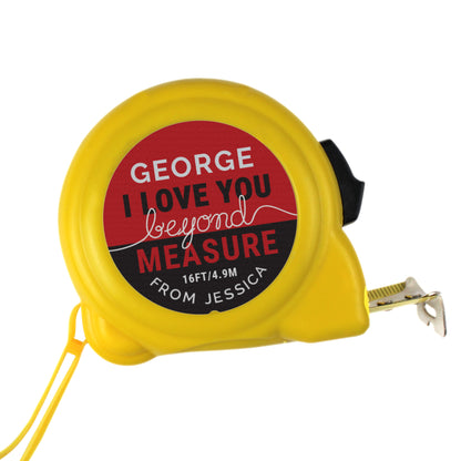 Personalised Beyond Measures Tape Measure