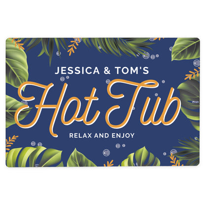 Personalised Hot Tub Metal Sign