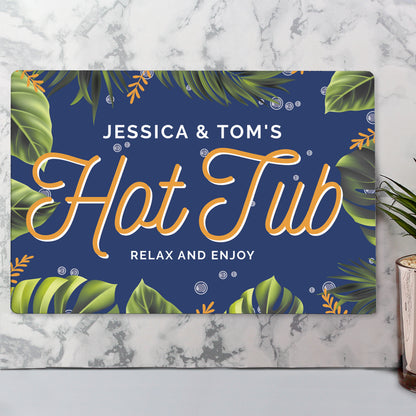 Personalised Hot Tub Metal Sign