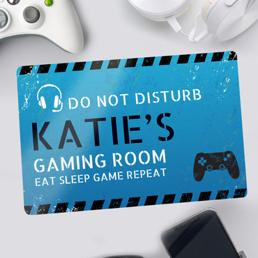 Personalised Gamer Do Not Disturb Metal Sign