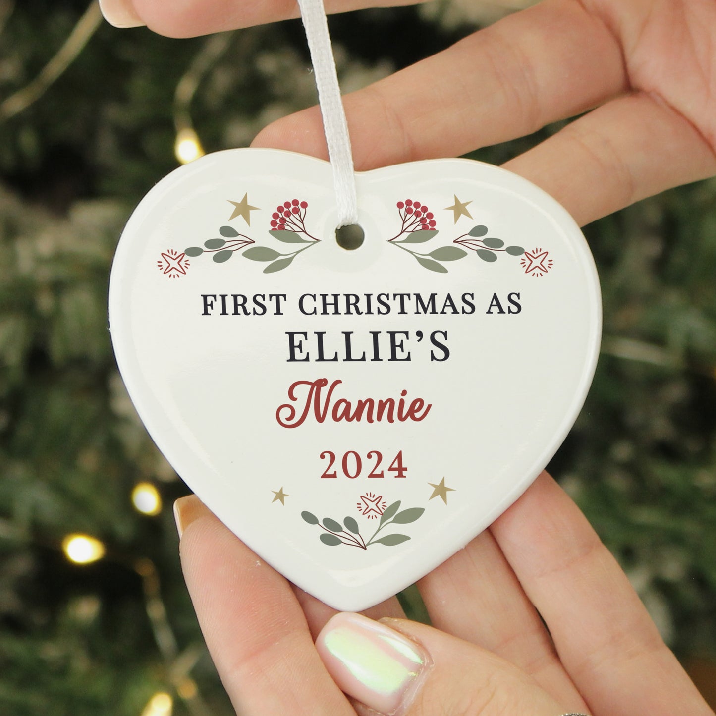 Personalised First Christmas As Grandparents Tree Decoration