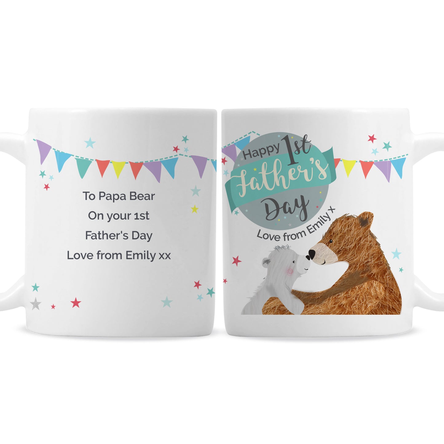 Personalised 1st Father's Day Daddy Bear Mug