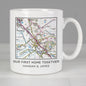 Personalised Present Day Map Compass Mug