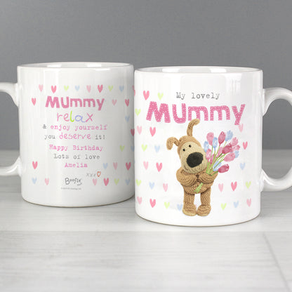 Personalised Boofle Birthday Flowers Mug