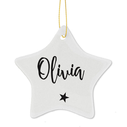 Personalised Name Ceramic Star Decoration