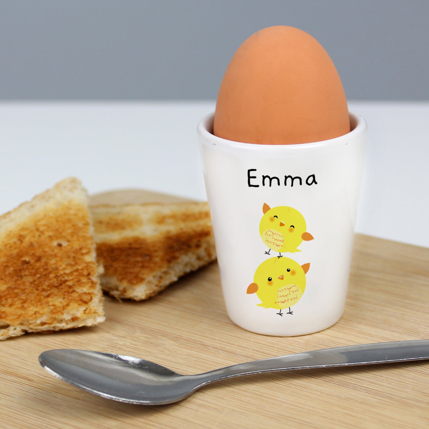 Personalised Easter Chicks Egg Cup