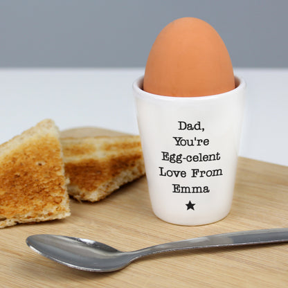 Personalised Star Free Text Egg Cup