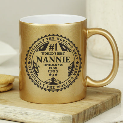 Personalised Worlds Best Gold Mug