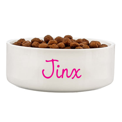 Personalised Pink Name 14cm Medium Pet Bowl