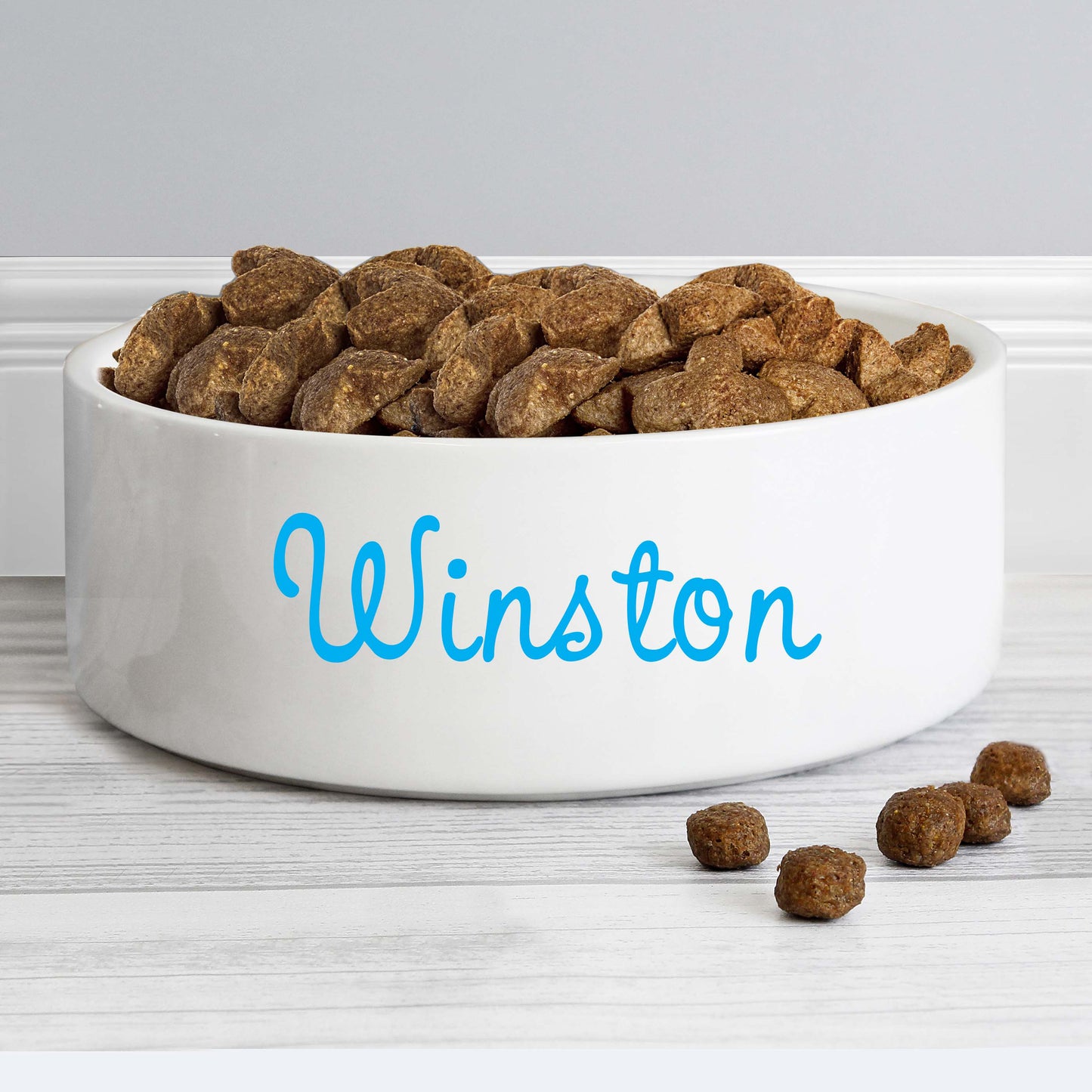 Personalised Blue Name 14cm Medium Pet Bowl