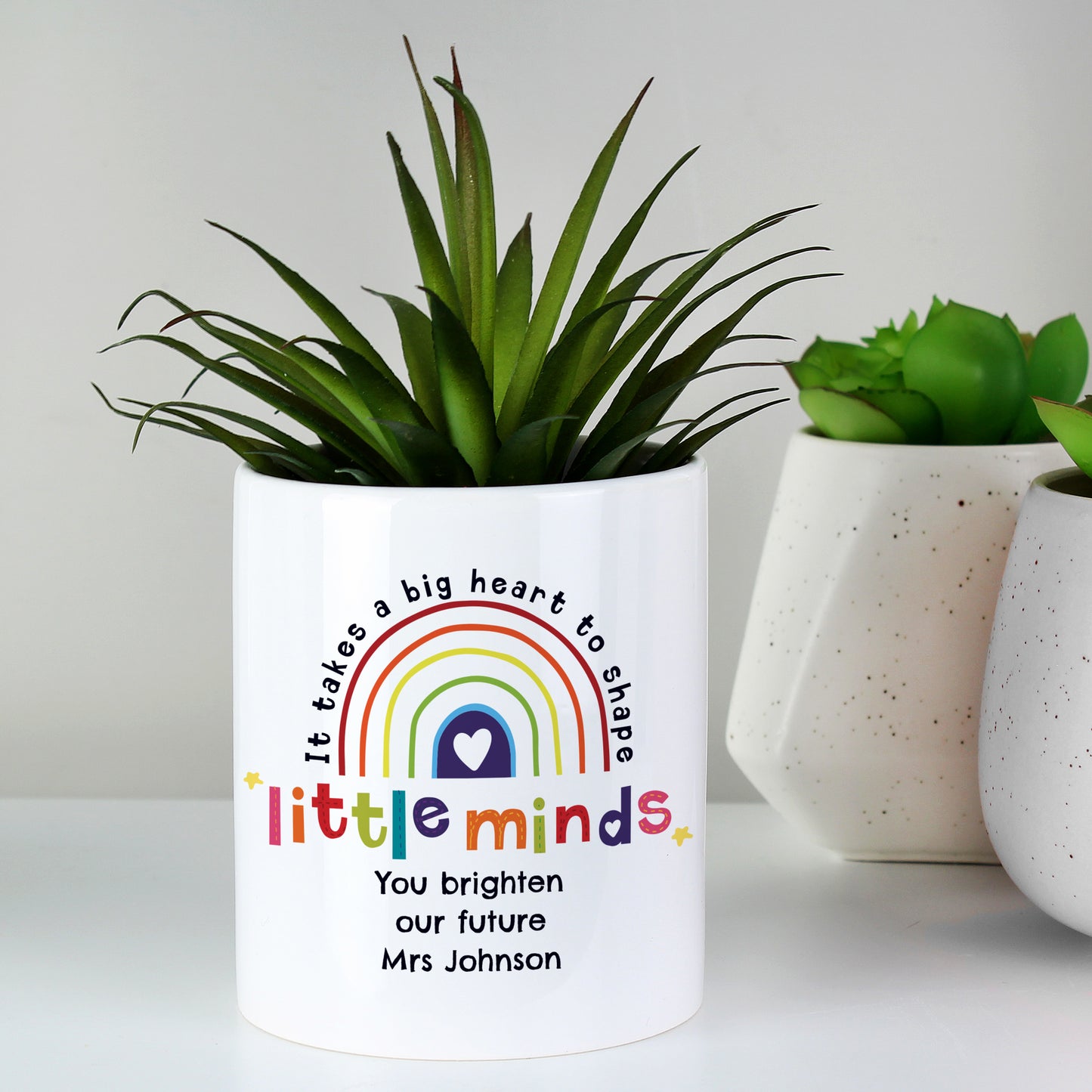 Personalised Shape Little Minds Ceramic Storage Pot