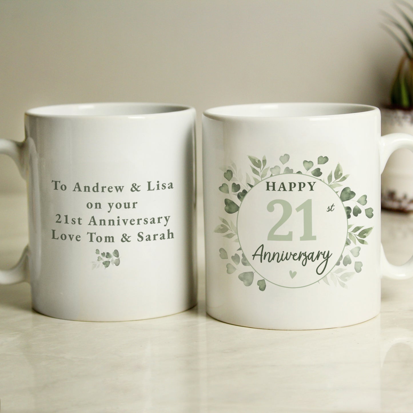 Personalised Botanical Anniversary Mug