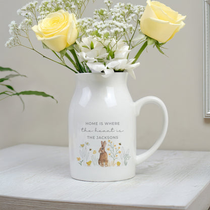 Personalised Spring Bunny Jug Vase