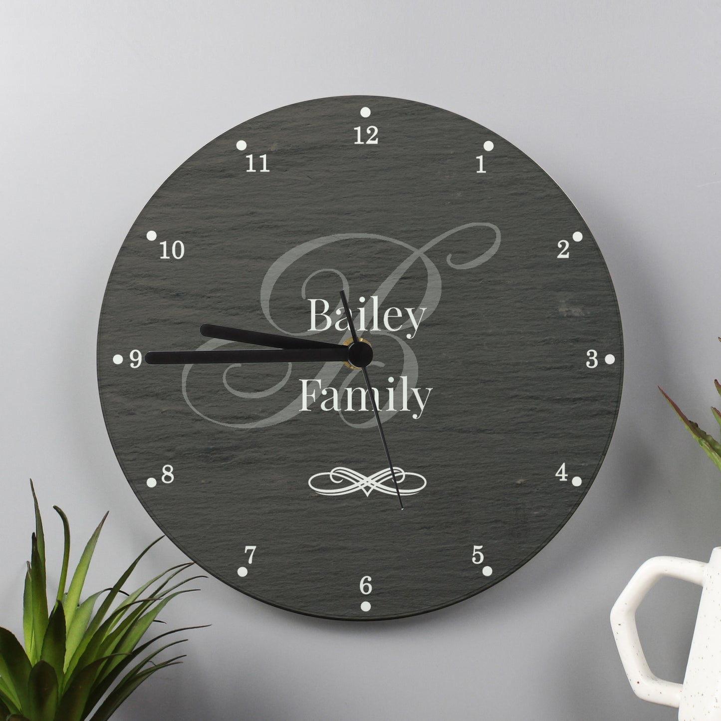 Personalised Family Glass Clock