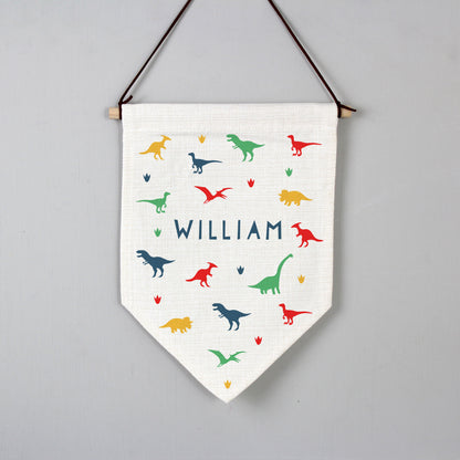 Personalised Dinosaur Hanging Banner