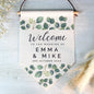 Personalised Botanical Wedding Hanging Banner