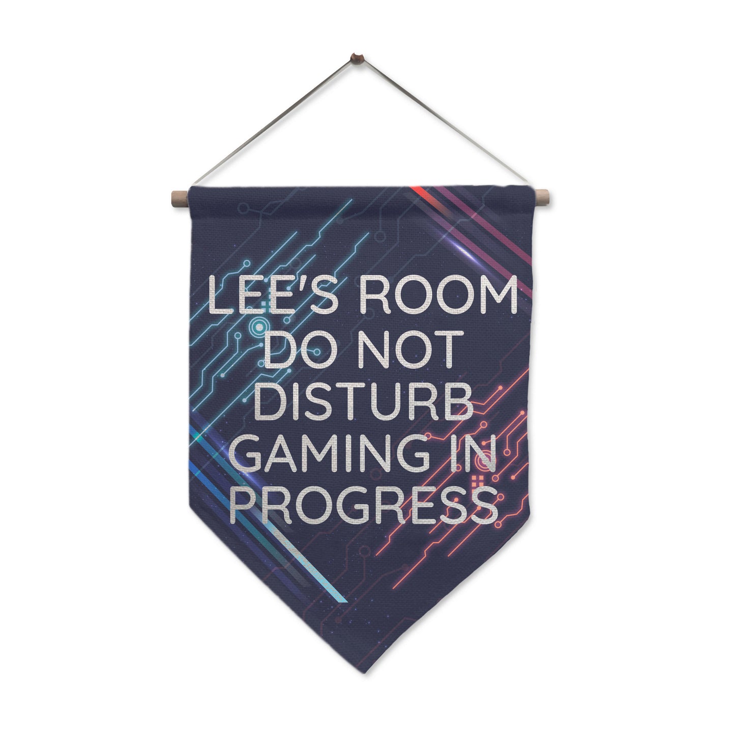 Personalised Free Text Gaming Hanging Banner