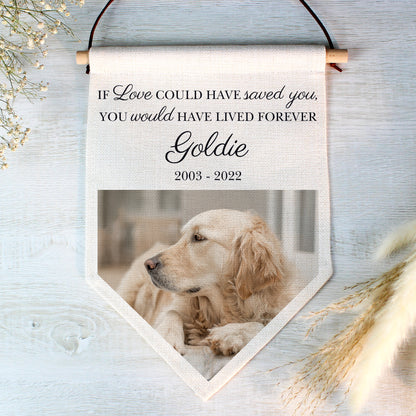 Personalised Photo Upload Pet Memorial Hanging Banner