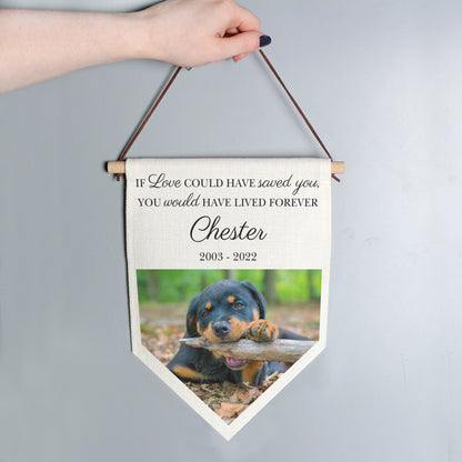 Personalised Photo Upload Pet Memorial Hanging Banner