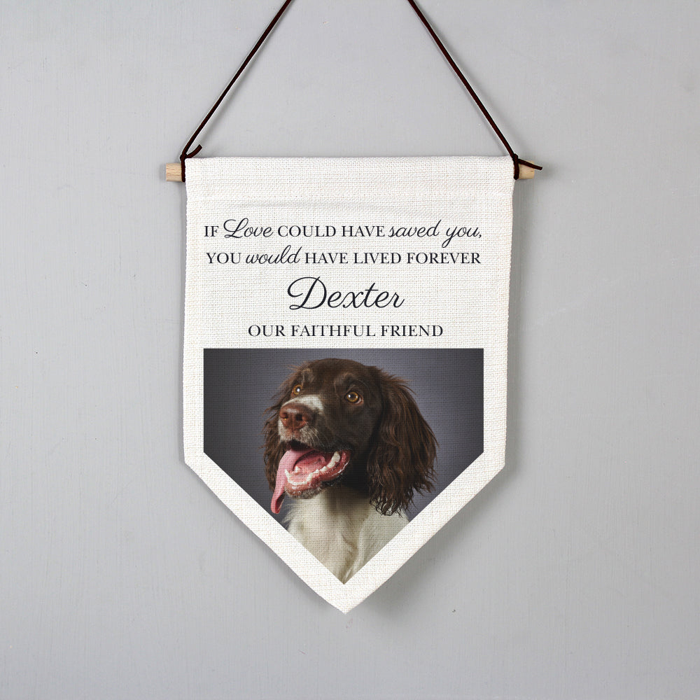 Personalised Photo Upload Pet Memorial Hanging Banner